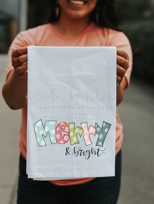 Merry & Bright Tea Towel