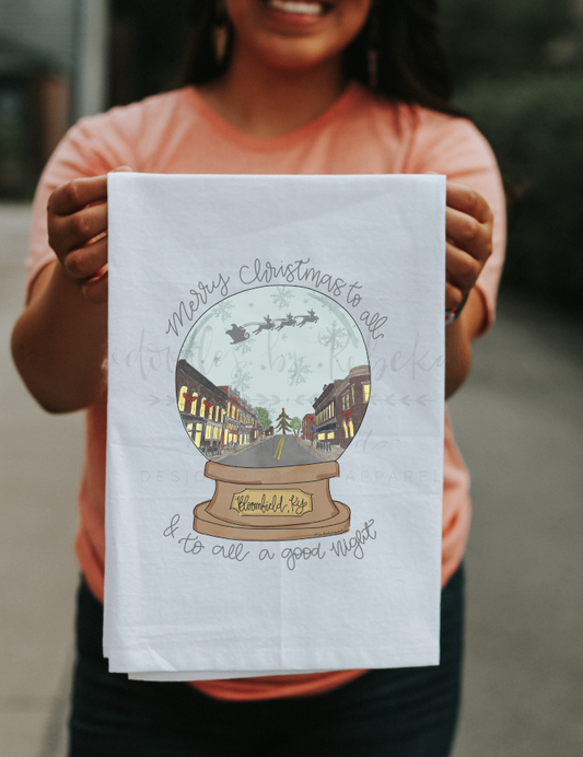 Bloomfield Snow Globe Tea Towel