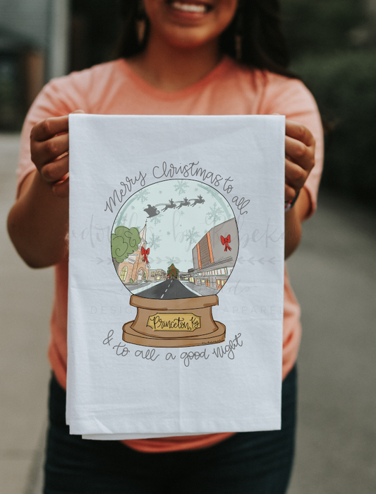 Princeton Snow Globe Tea Towel