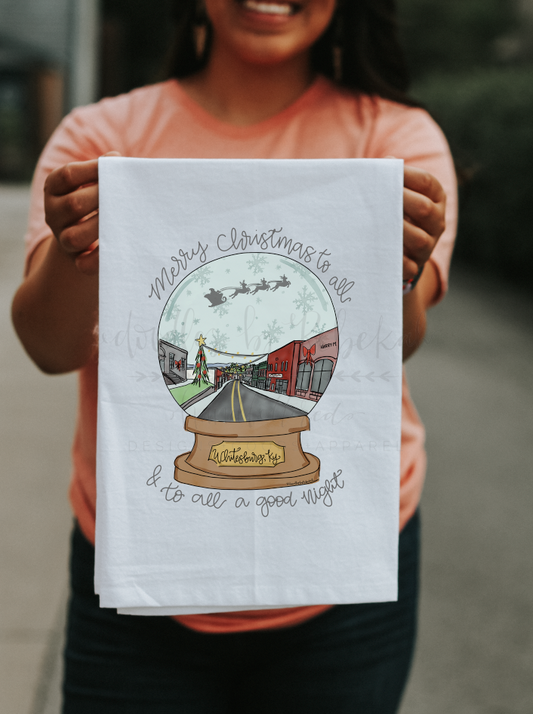Whitesburg Snow Globe Tea Towel