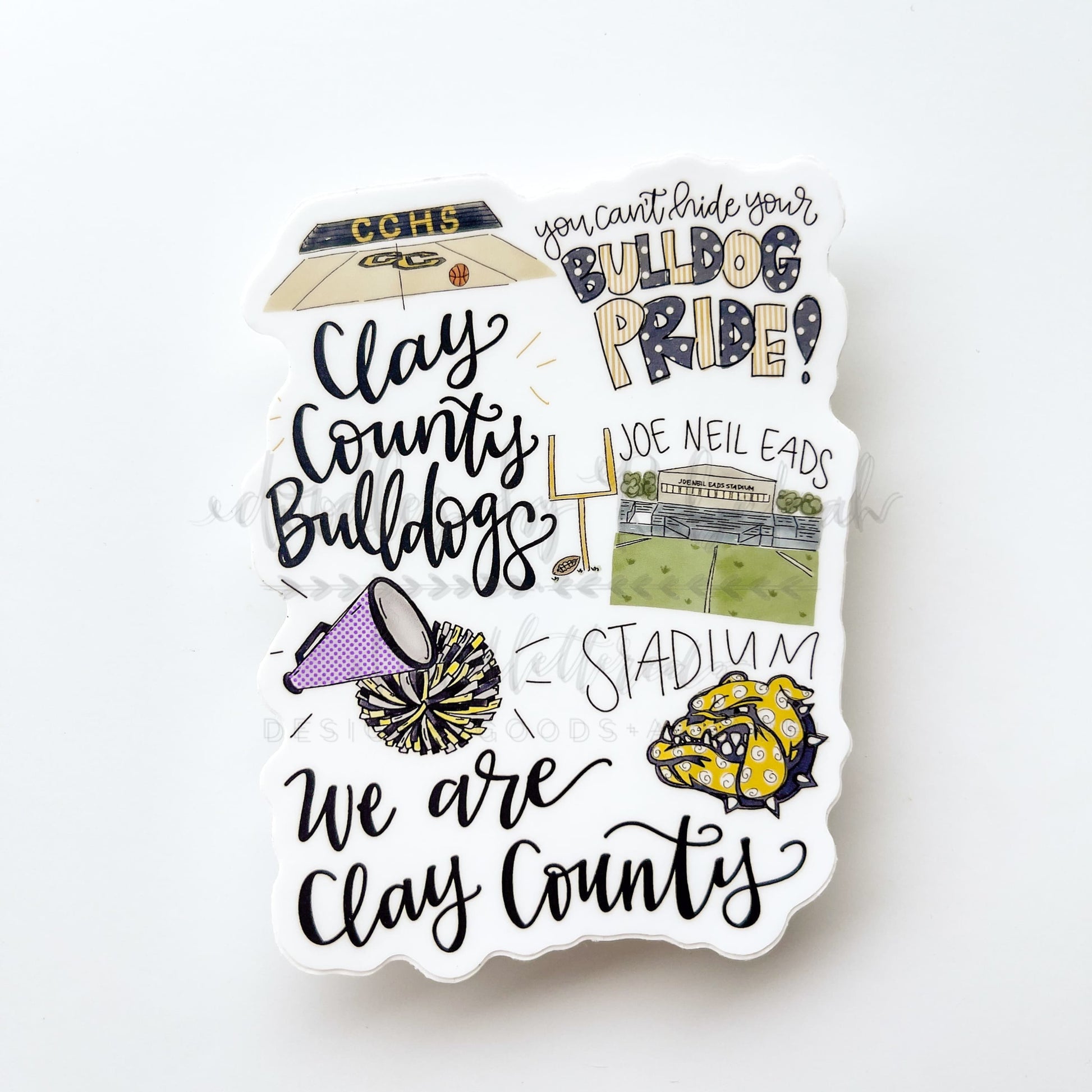 Clay County Bulldogs Sticker - Sticker