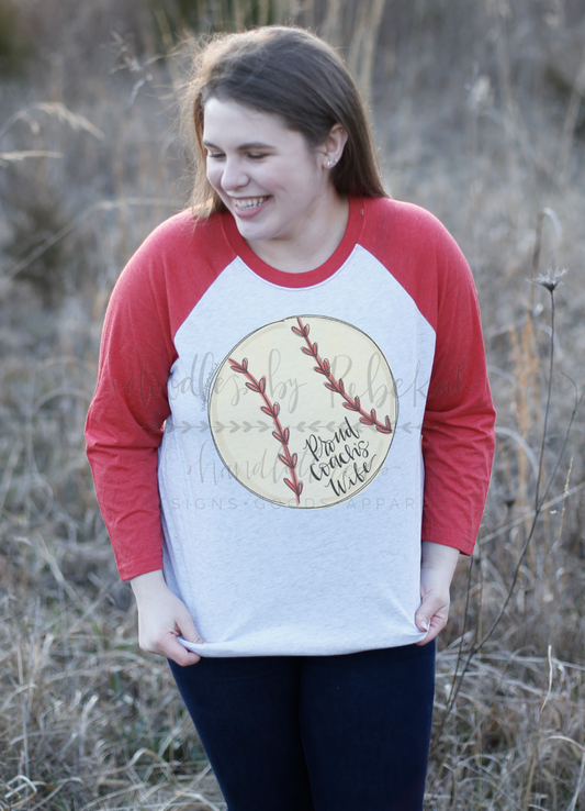 Proud Coach's Wife (Baseball) Raglan