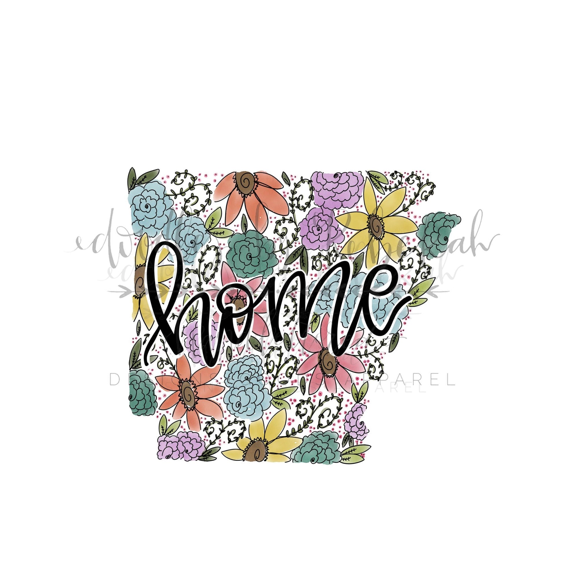 Arkansas Floral - Baseball Tee