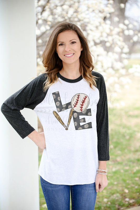 LOVE Baseball Raglan - Tees