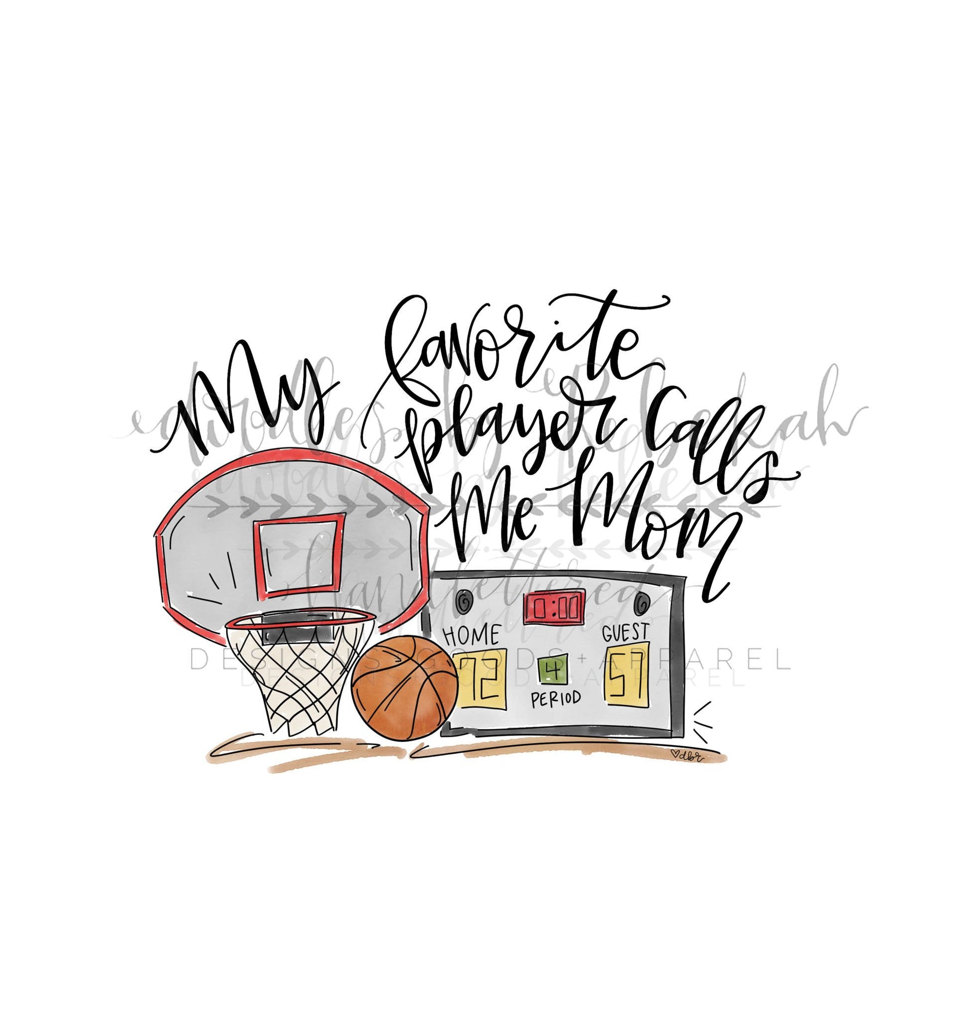 My Favorite Player - Basketball Mom Tee - Graphic Tee