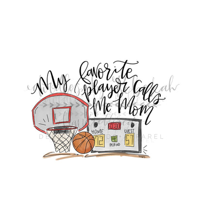 My Favorite Player - Basketball Mom Tee - Graphic Tee