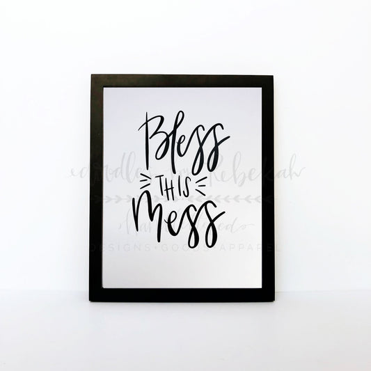Bless This Mess 8x10 Print - Doodles by Rebekah