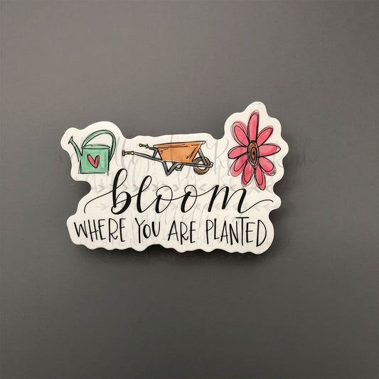 Bloom Where You Are Planted Sticker - Doodles by Rebekah