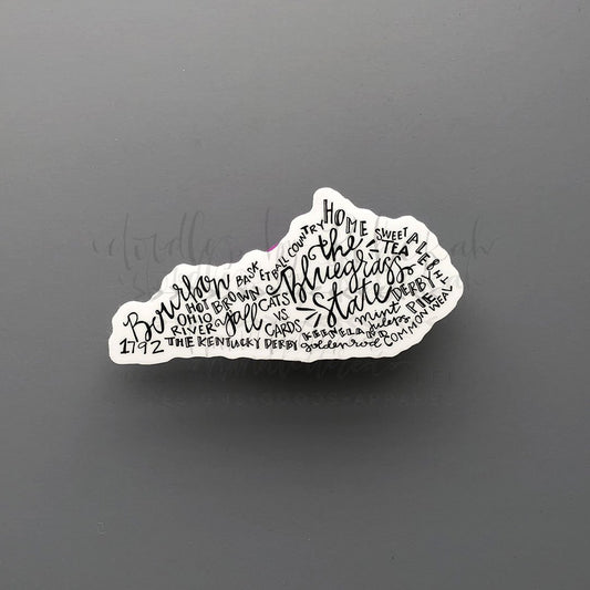 The Bluegrass State Sticker - Doodles by Rebekah