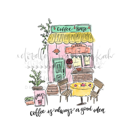 Coffee Shop Tee - Graphic Tee