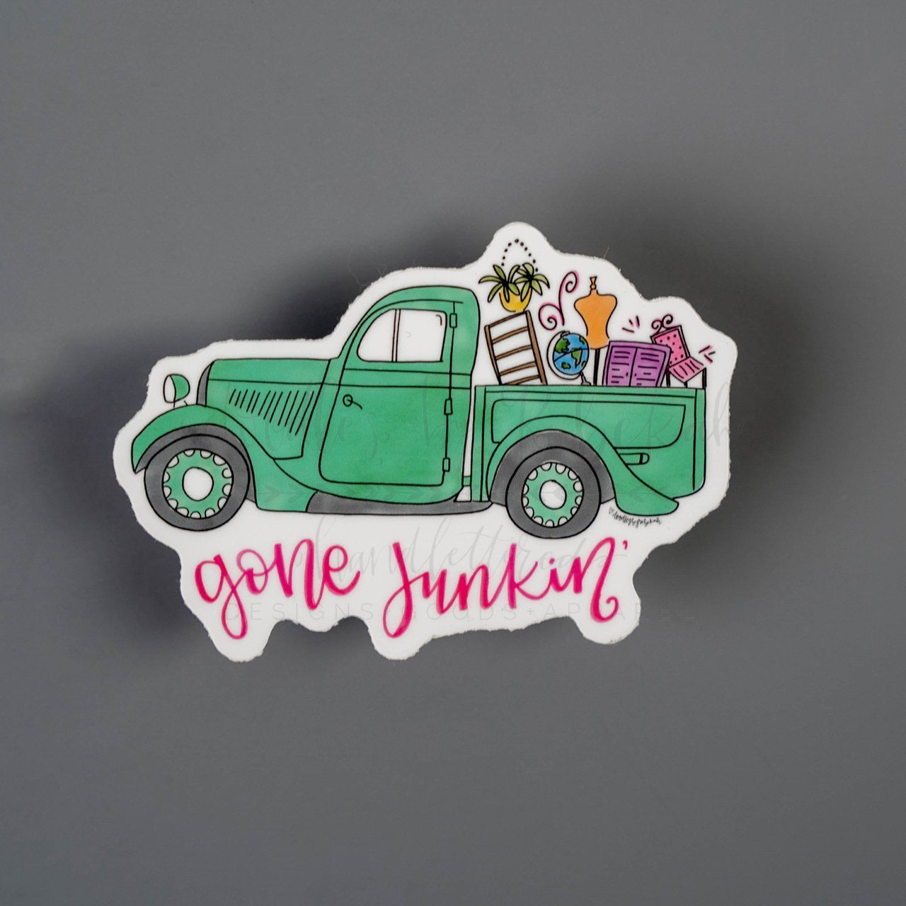 Gone Junkin' Truck Sticker