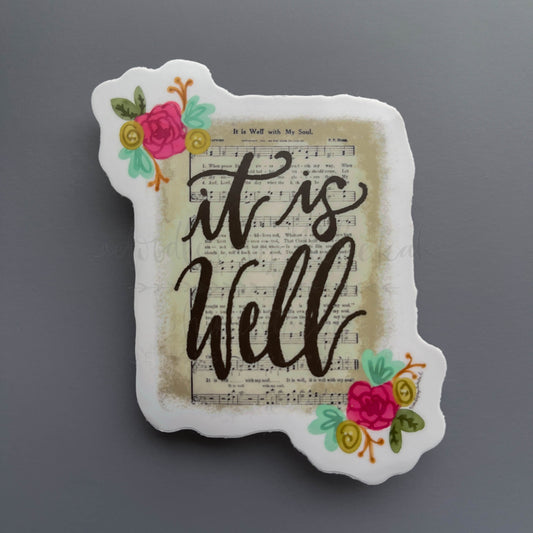 It Is Well (Sheet Music) Sticker
