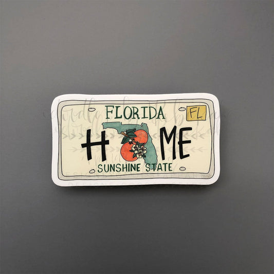 Florida License Plate Sticker - Doodles by Rebekah