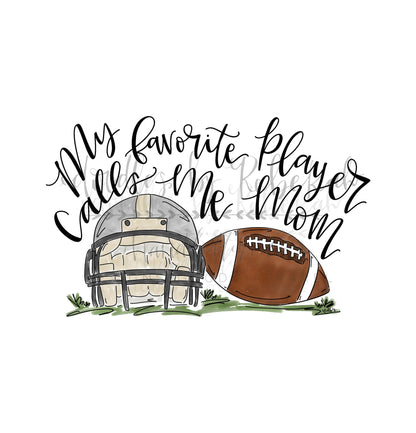 My Favorite Player - Football Mom Tee - Graphic Tee