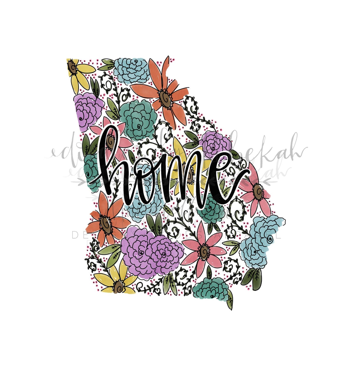 Georgia Floral - Baseball Tee