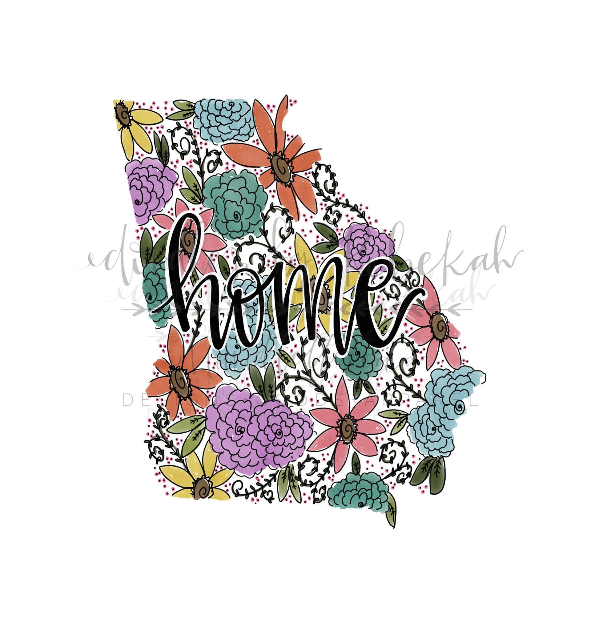 Georgia Floral - Baseball Tee