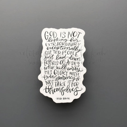 God Is Not Looking Sticker - Doodles by Rebekah
