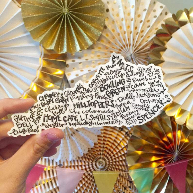 Bowling Green KY Word Art Sticker - Sticker