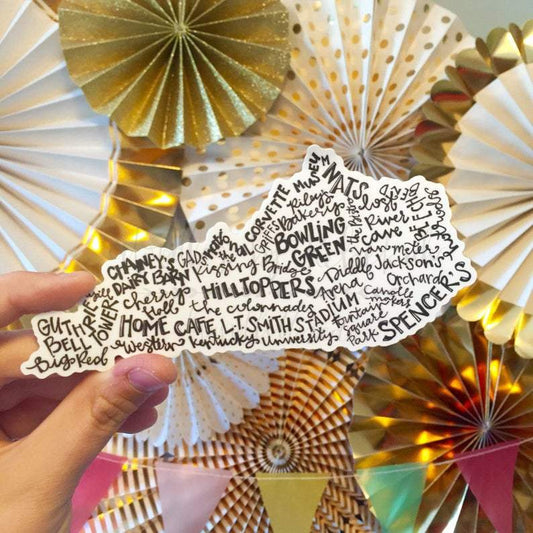 Bowling Green KY Word Art Sticker - Sticker