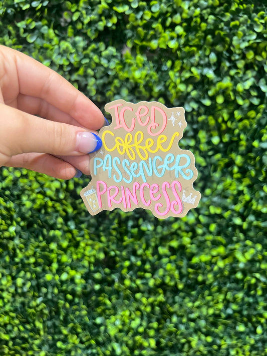 Iced Coffee Passenger Princess Sticker