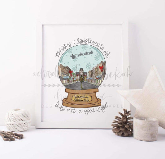 Bardstown Snow Globe Print // 8x10 print