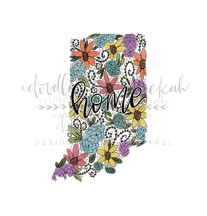 Indiana Floral Tee - Graphic Tee