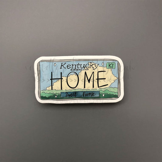 Kentucky License Plate Sticker - Doodles by Rebekah