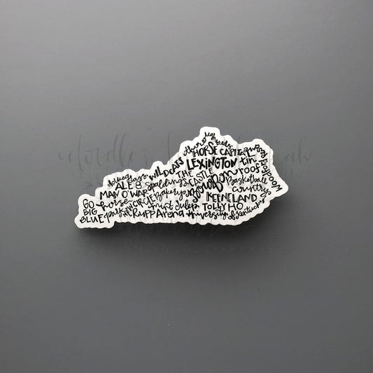 Lexington KY Decal Sticker - Doodles by Rebekah