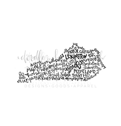 Lexington Kentucky Word Art Tee - Graphic Tee
