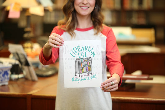 Librarian Life 8x10 Print - Doodles by Rebekah