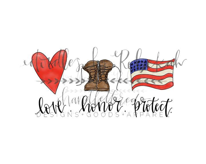 Love. Honor. Protect Tee