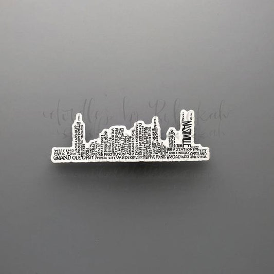 Nashville Skyline Sticker - Sticker