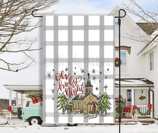 Oh Holy Night Garden Flag - Garden Flag