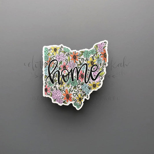 Ohio Floral Home Sticker - Doodles by Rebekah
