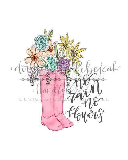 No Rain No Flowers Tee - Graphic Tee
