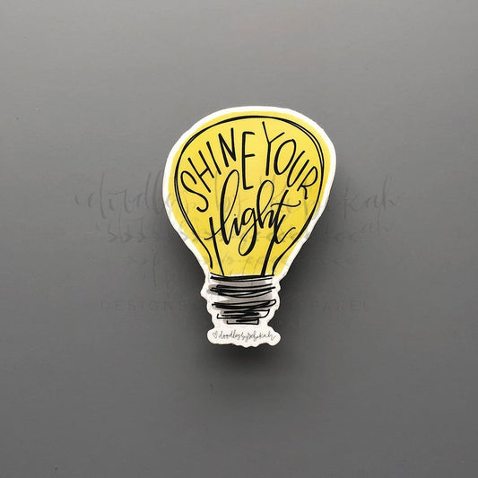 Shine Your Light Sticker - Doodles by Rebekah