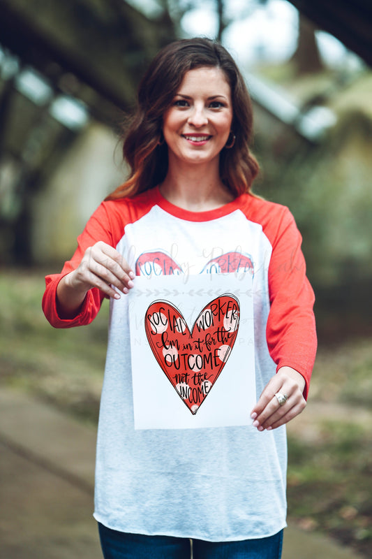 Social Worker Heart 8x10 Print - Print