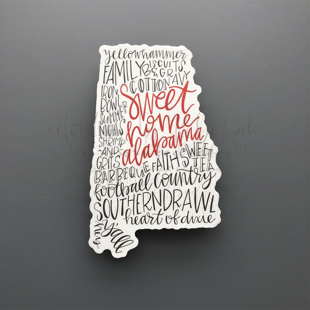 Alabama Word Art Sticker - Doodles by Rebekah