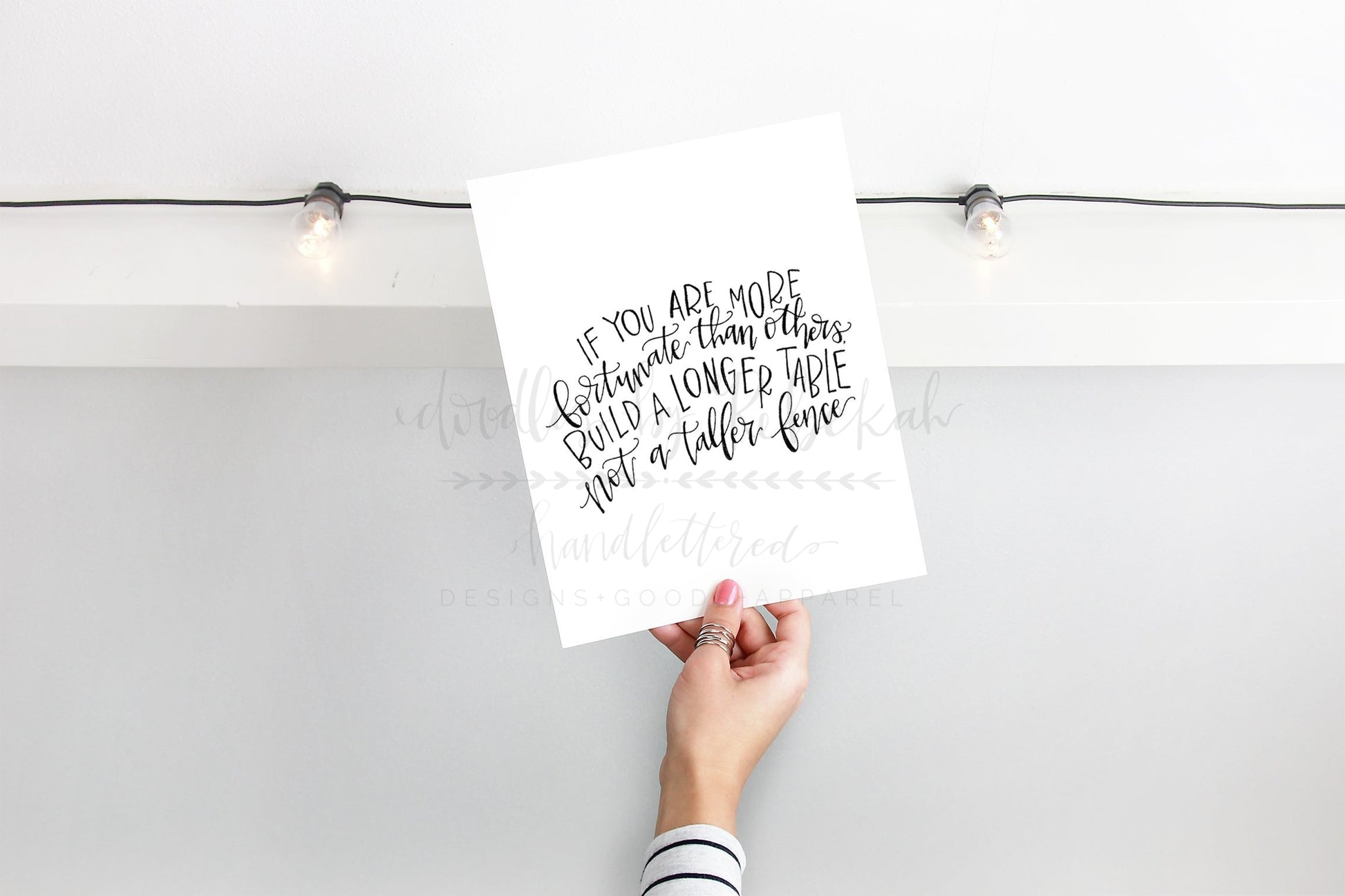 Tables, Not Fences Print - Doodles by Rebekah