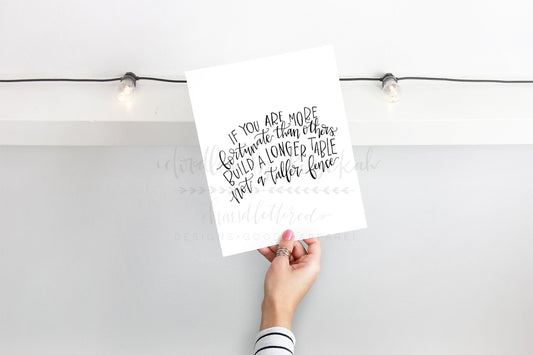 Tables, Not Fences Print - Doodles by Rebekah