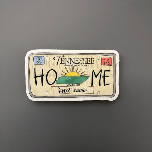 Tennessee License Plate Sticker - Doodles by Rebekah