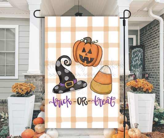 Trick or Treat Triple Garden Flag - Garden Flag