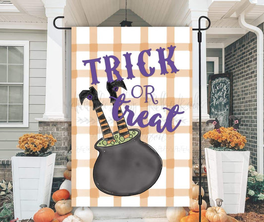Trick or Treat Witch Garden Flag - Garden Flag